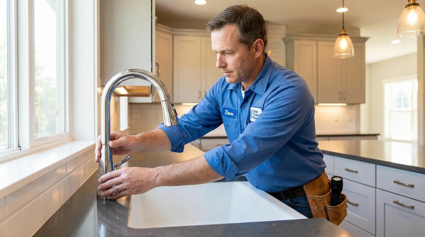Kitchen faucet installation by Johns Plumbing LLC in Fort Gaines